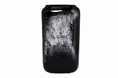 71PN-5187 Ваза стеклянная серо-черная 19*19*29см