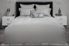 180JOD-18022 Комплект постельного белья Муар, бамбук, оливковый, Семейный (145*210-2шт)