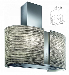 Вытяжка Falmec Mirabilia Isola 85 Elektra Vetro (800) ECP