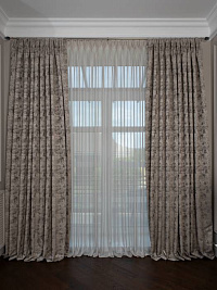 121GD-SERIK-TUL SBEG/1 Тюль Серик (Serik) бежевый 275*320см