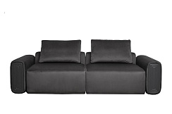 Диван трехместный Turin с мех т.серый велюр Colt1003 255*120**68см