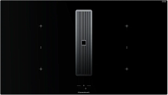 Индукционная варочная поверхность с вытяжкой Kuppersbusch с чёрными ручками KMI 9850.1 SR-S Stainless steel