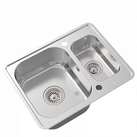 OULIN OL-0304 (F&P) мойка врезная (+система PVC, гибкий слив, чаша (чаши) выпуска, крепления, уплотн