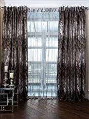 121GD-03603 Портьера Каскада (Cascada) серая 275*260