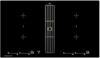 Варочная панель с вытяжкой Kuppersbusch KMI 9800.0 SR Black Chrome
