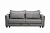 Диван Marco трехмест. раскл., букле серый Flona SER+Buta SER 225*102*92см