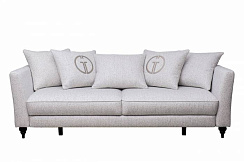 Диван Sorrento(K) 230M трехм.раск c кантом,рогожка св.беж Santo1902-SECRU+Nev83 230*101*86