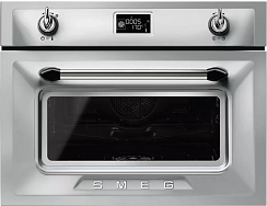Компактный духовой шкаф с пароваркой Smeg SF4920VCX1