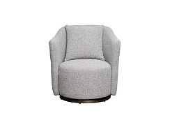 Кресло Верона(Verona) вращающееся, букле серый Orso-SER/бронза 70*77*80см