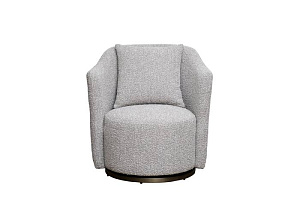 Кресло Верона(Verona) вращающееся, букле серый Orso-SER/бронза 70*77*80см