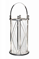 95IM-4590L Подсвечник нерж. сталь/стекло 32*26*51см