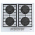 Газовая стеклянная варочная панель HGG 6805 CW