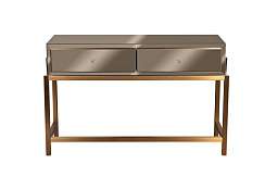 KFG210 Консоль 2 ящика зеркало бронза/золото 120*42*76 см
