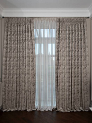 121GD-00008/1 Портьера Мираж (Mirage) бронза 275*260