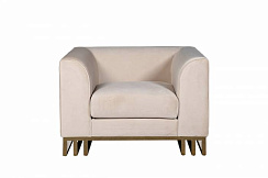 102AN-20491 Кресло Lucerne велюр бежевое 110*86*75см