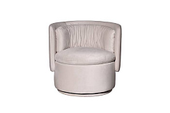 ZW-06101 Кресло поворотное велюр кремовый 76*72*71см