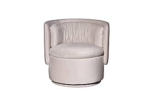 ZW-06101 Кресло поворотное велюр кремовый 76*72*71см