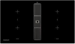 Варочная панель с вытяжкой Kuppersbusch KMI 9850.0 SR Black Chrome