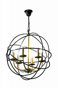 91GH-2020-6 Лампа потолочная Сфера латунь/черный d.56см h.60см