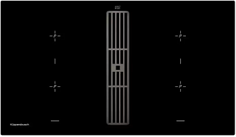Варочная панель с вытяжкой Kuppersbusch KMI 9850.0 SR Black Chrome