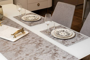 121GD-12135 Набор для сервировки стола Mirage Mica Дорожка 50*180 (1шт),салфетки 33*45 (2шт)