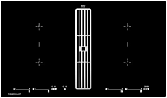 Варочная панель с вытяжкой Kuppersbusch KMI 9800.0 SR Silver Chrome