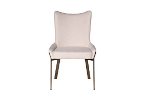 163YH-06275 Стул обеденный букле белый+бронза 57*65*91см