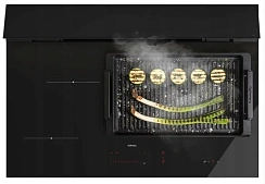 Варочная панель с вытяжкой Falmec BRERA 75 VETRO NERO