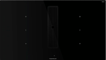 Индукционная варочная панель с вытяжкой Kuppersbusch KMI 9350.0 SR Black Chrome