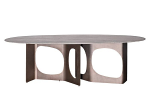 58DB-24236 Стол обеденный Травертин (Travertine), столешница травертин 240*110*76см