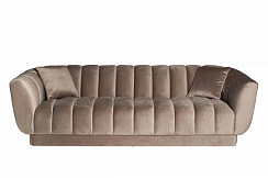 ZW-81103 GRE Диван трехместный велюр серый 243*95*74см