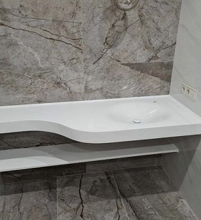 Давленная мойка из искусственного акрилового камня