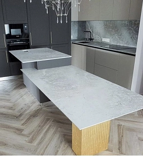 Столешница на остров из кварцевого агломерата